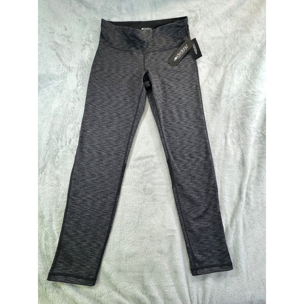 Ideology Leggings Women's Large Grey and Black Rapid Dry Athleisure